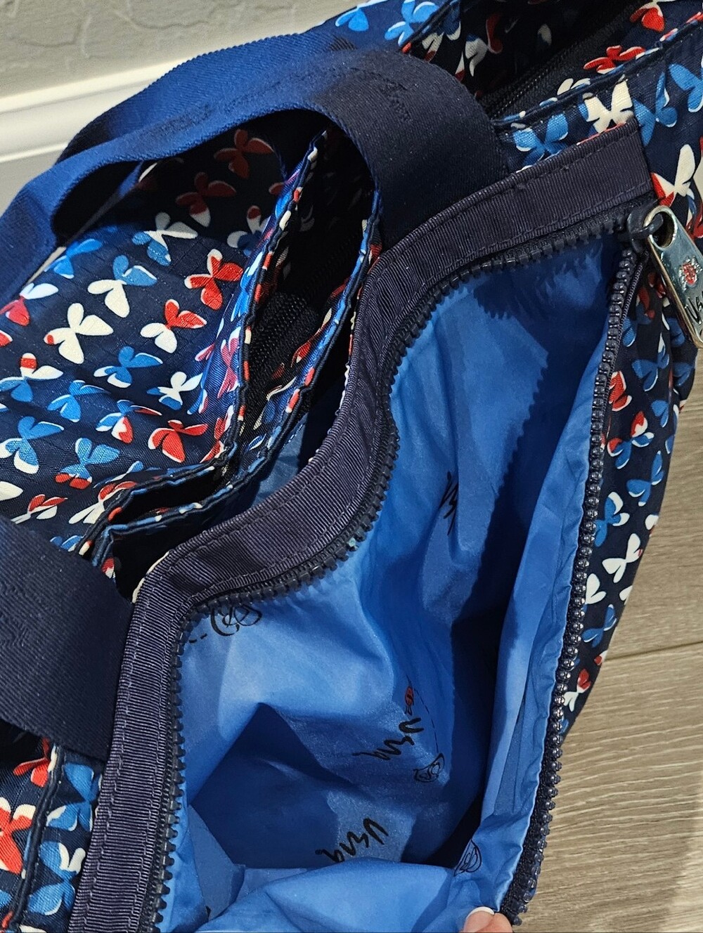 Brighton Vera Butterfly Tote Bag USA 250th Anniversary Patriotic Red White Blue - Picture 5 of 8